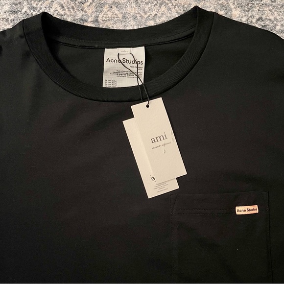 Acne studios tag detail pocket t-shirt black - Picture 10 of 13